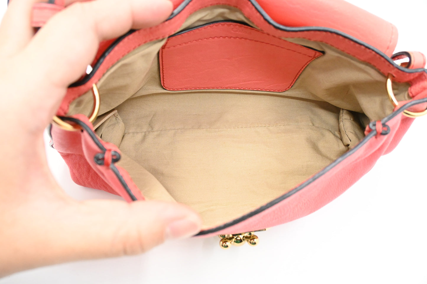 Chloe Elsy 2way Bag in Pink Leather