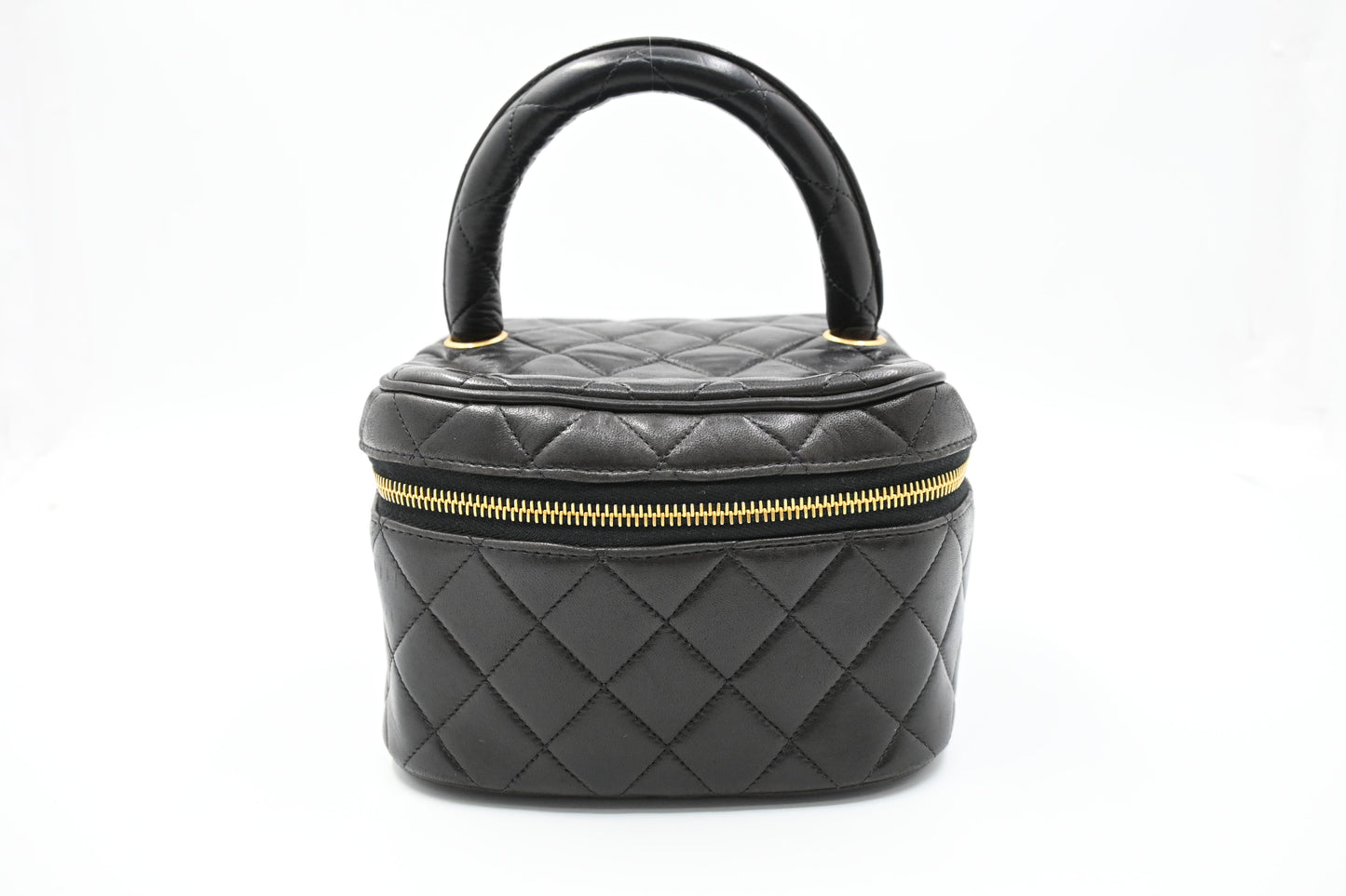 Chanel Vanity in Black Matelassé Leather