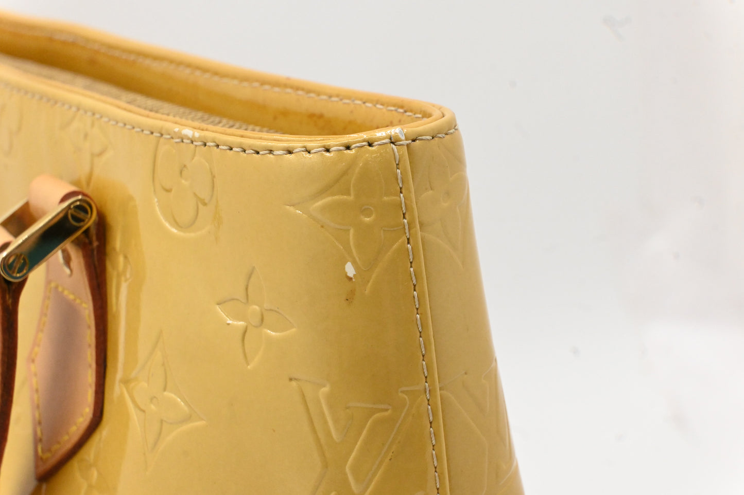 Louis Vuitton Houston in Yellow Vernis Leather