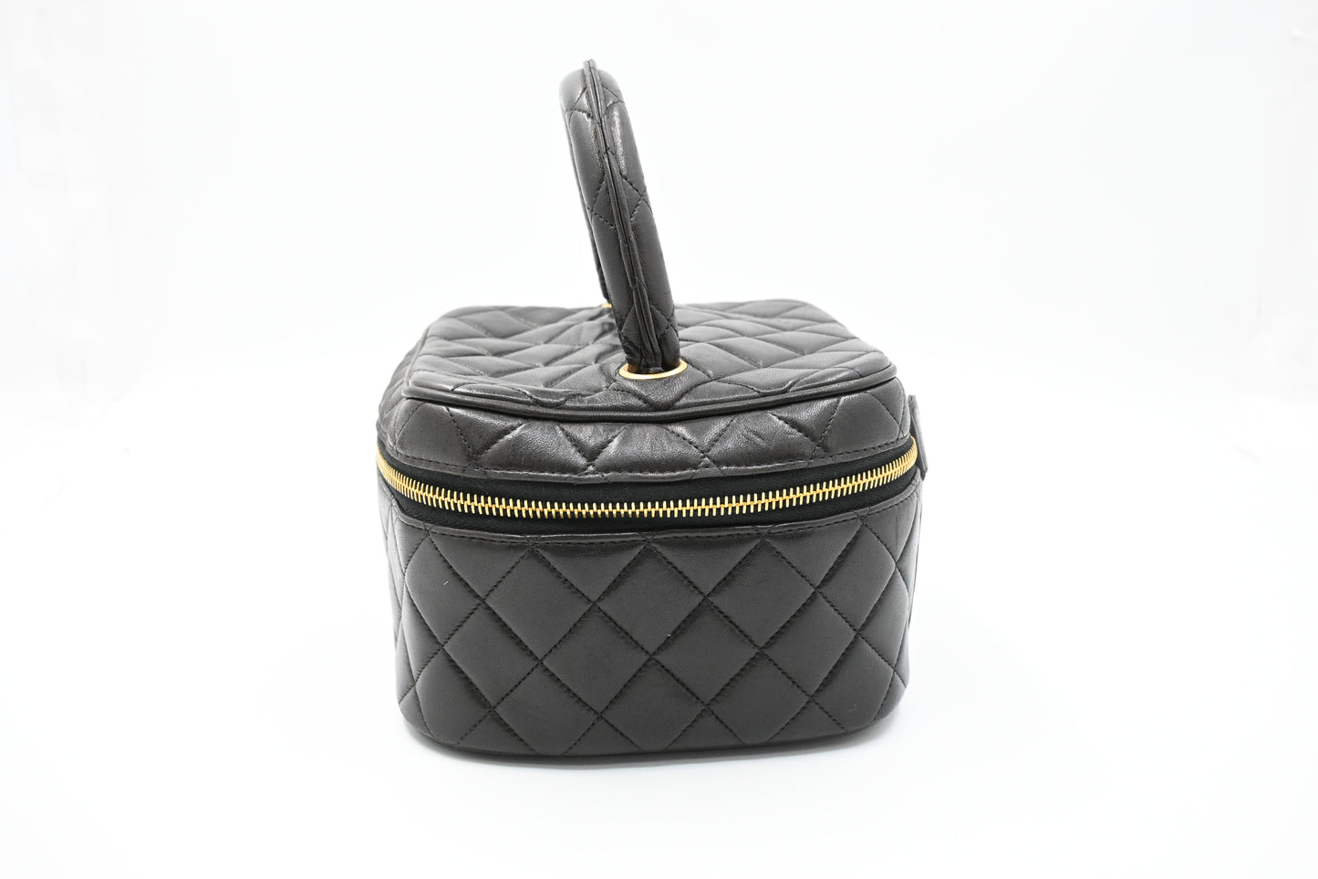 Chanel Vanity in Black Matelassé Leather