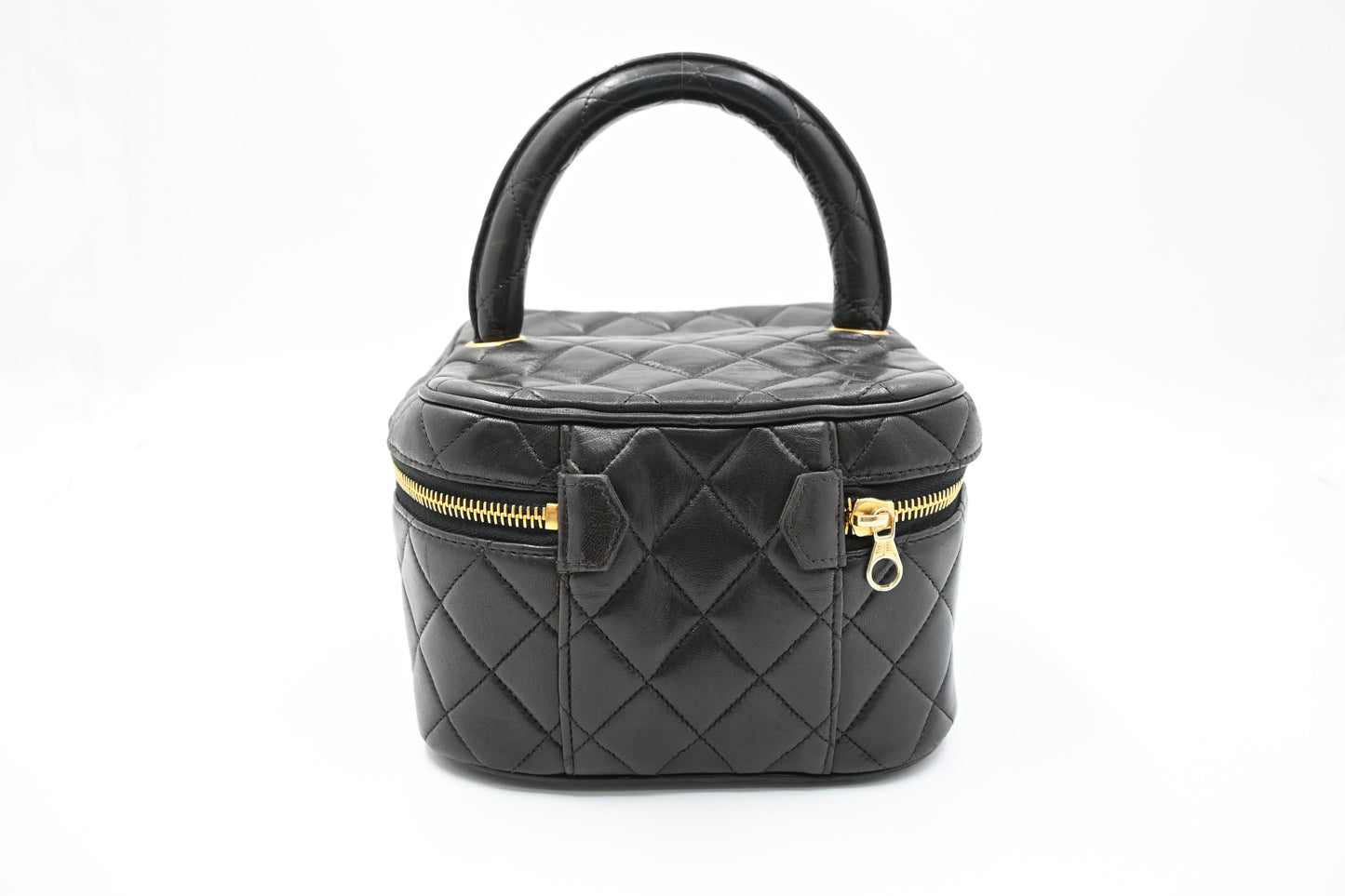Chanel Vanity in Black Matelassé Leather