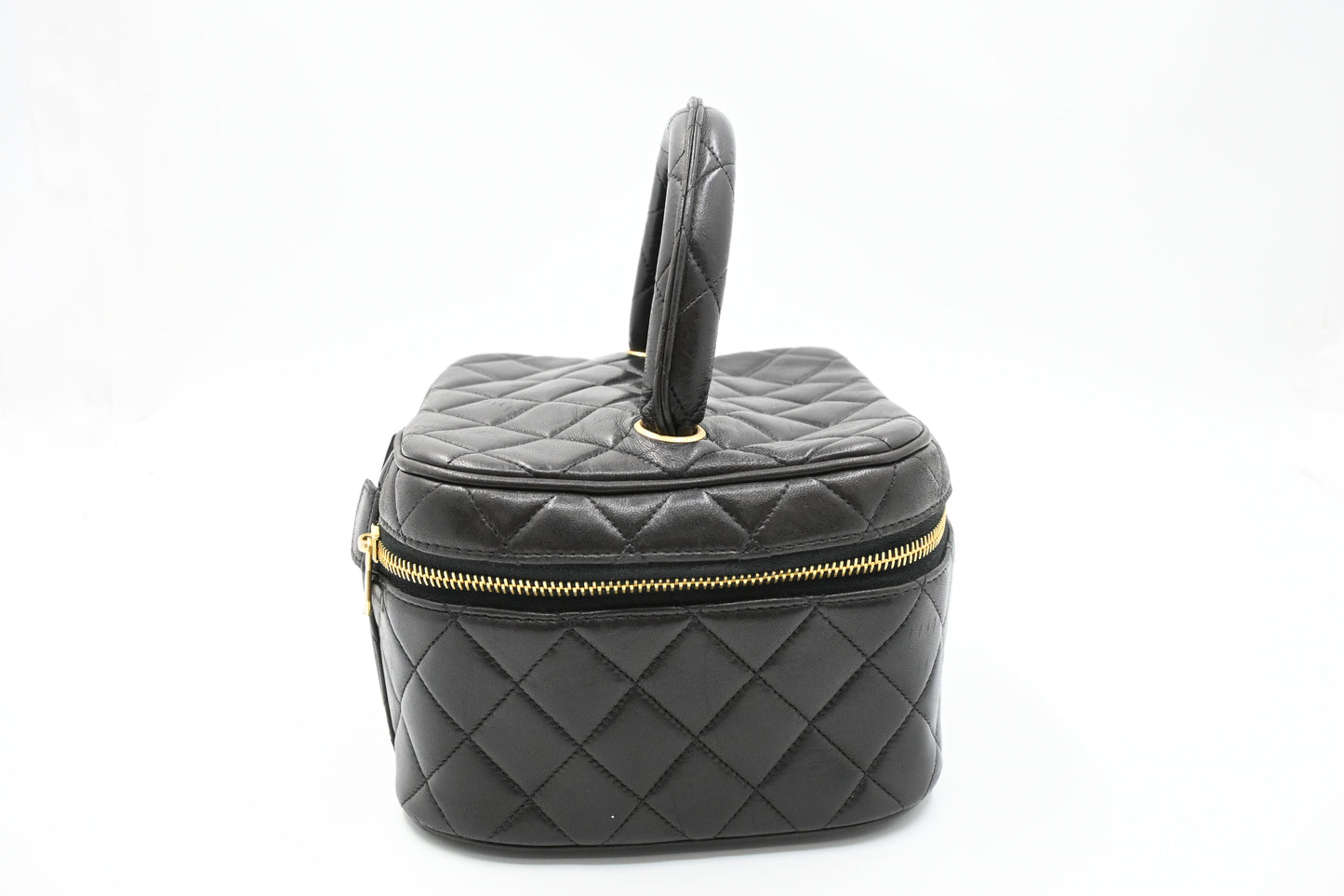 Chanel Vanity in Black Matelassé Leather