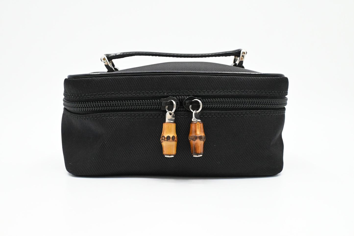 Gucci Vanity Case in Black Canvas and Leather