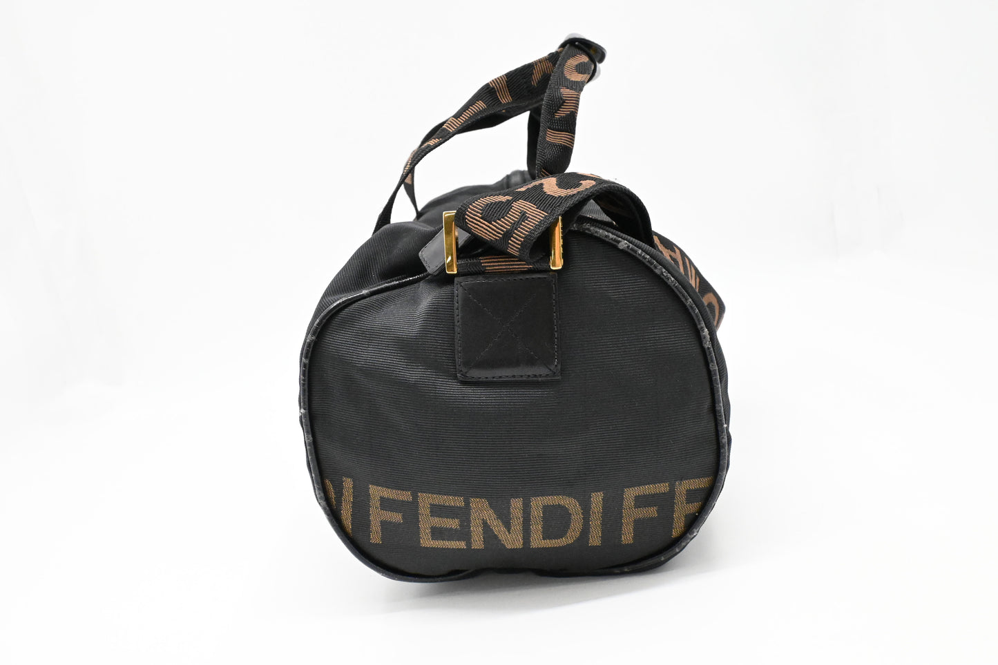 Fendi 2way Boston Bag in Black Canvas