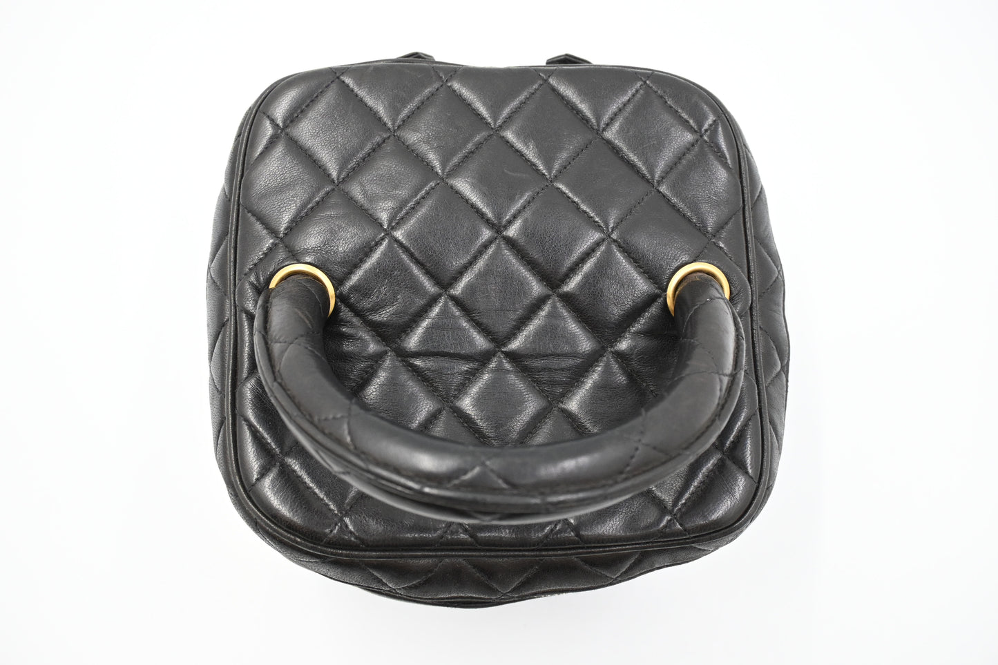 Chanel Vanity in Black Matelassé Leather