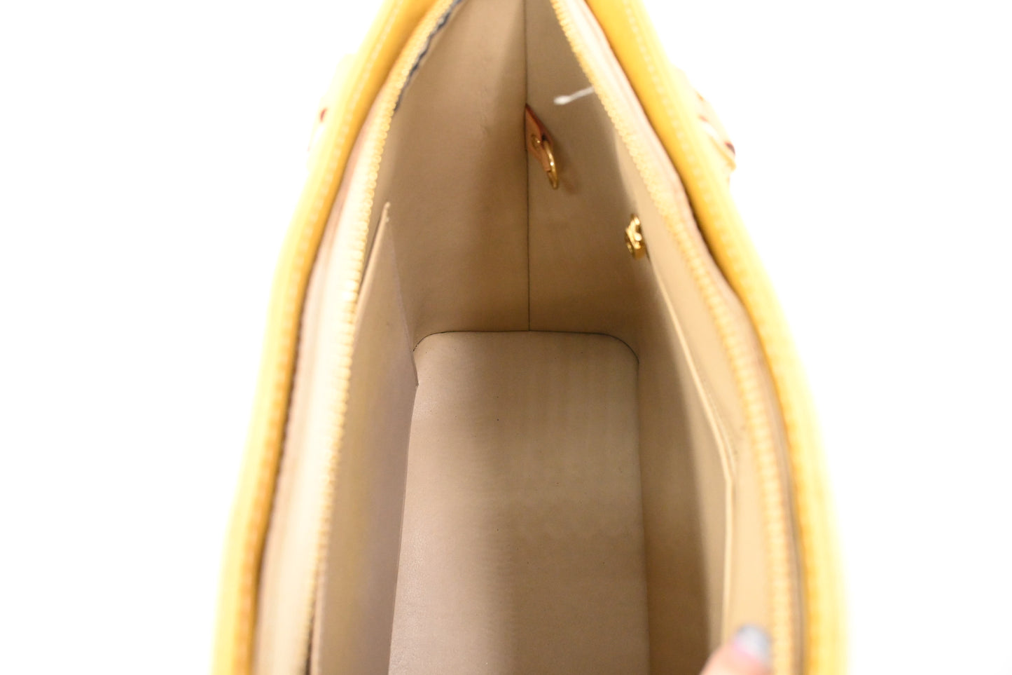 Louis Vuitton Houston in Yellow Vernis Leather