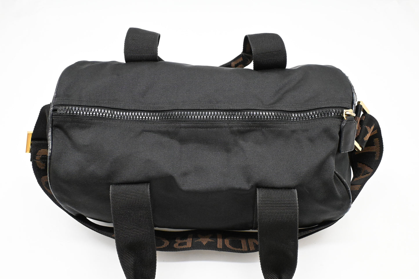 Fendi 2way Boston Bag in Black Canvas