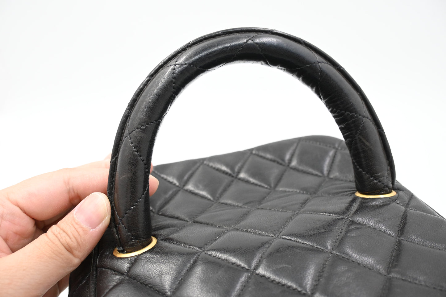 Chanel Vanity in Black Matelassé Leather