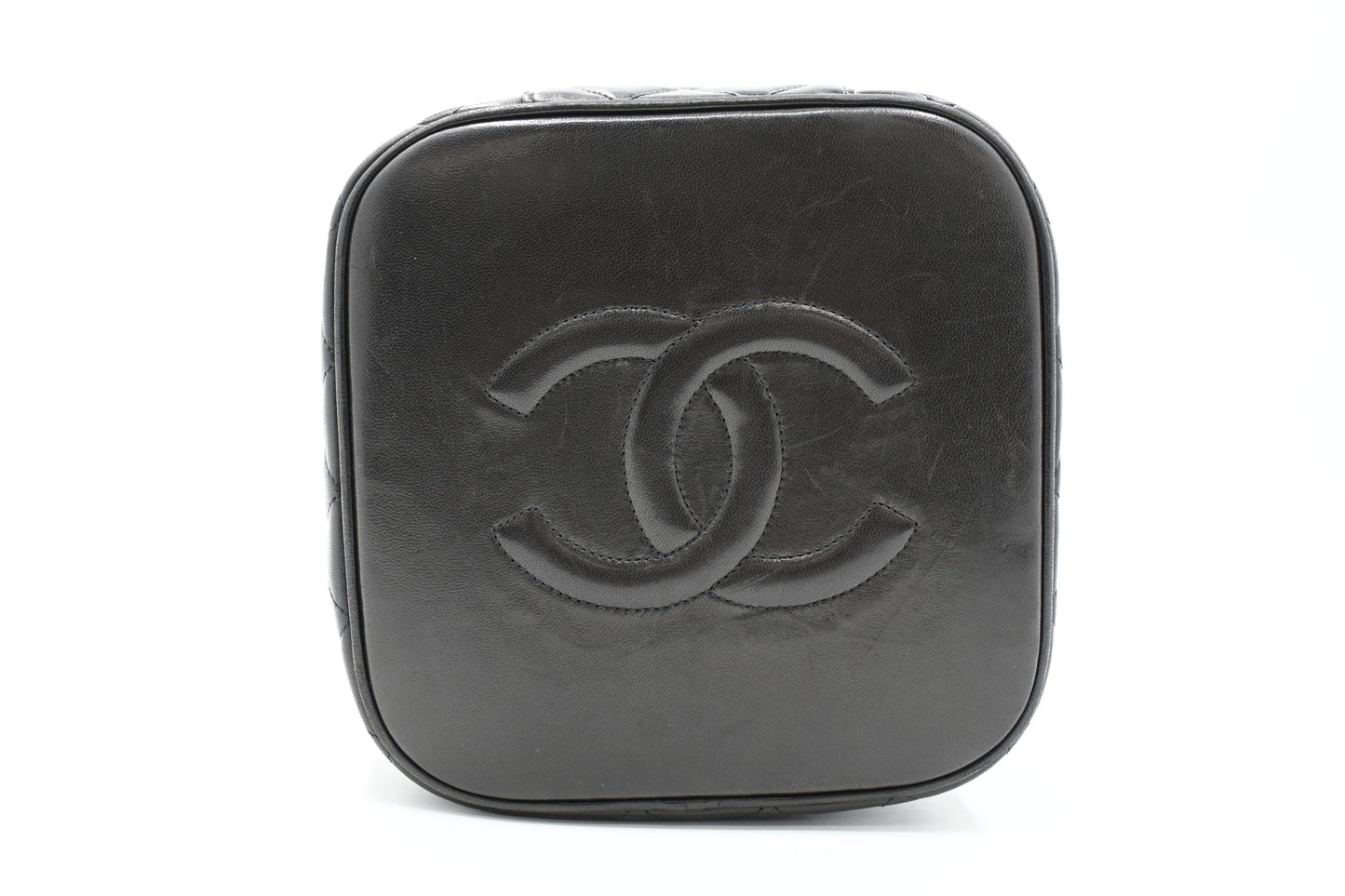 Chanel Vanity in Black Matelassé Leather