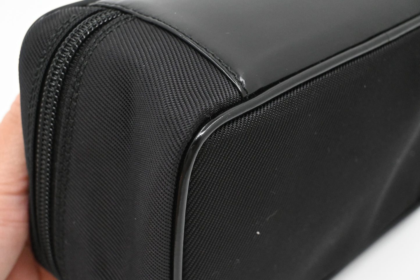 Gucci Vanity Case in Black Canvas and Leather