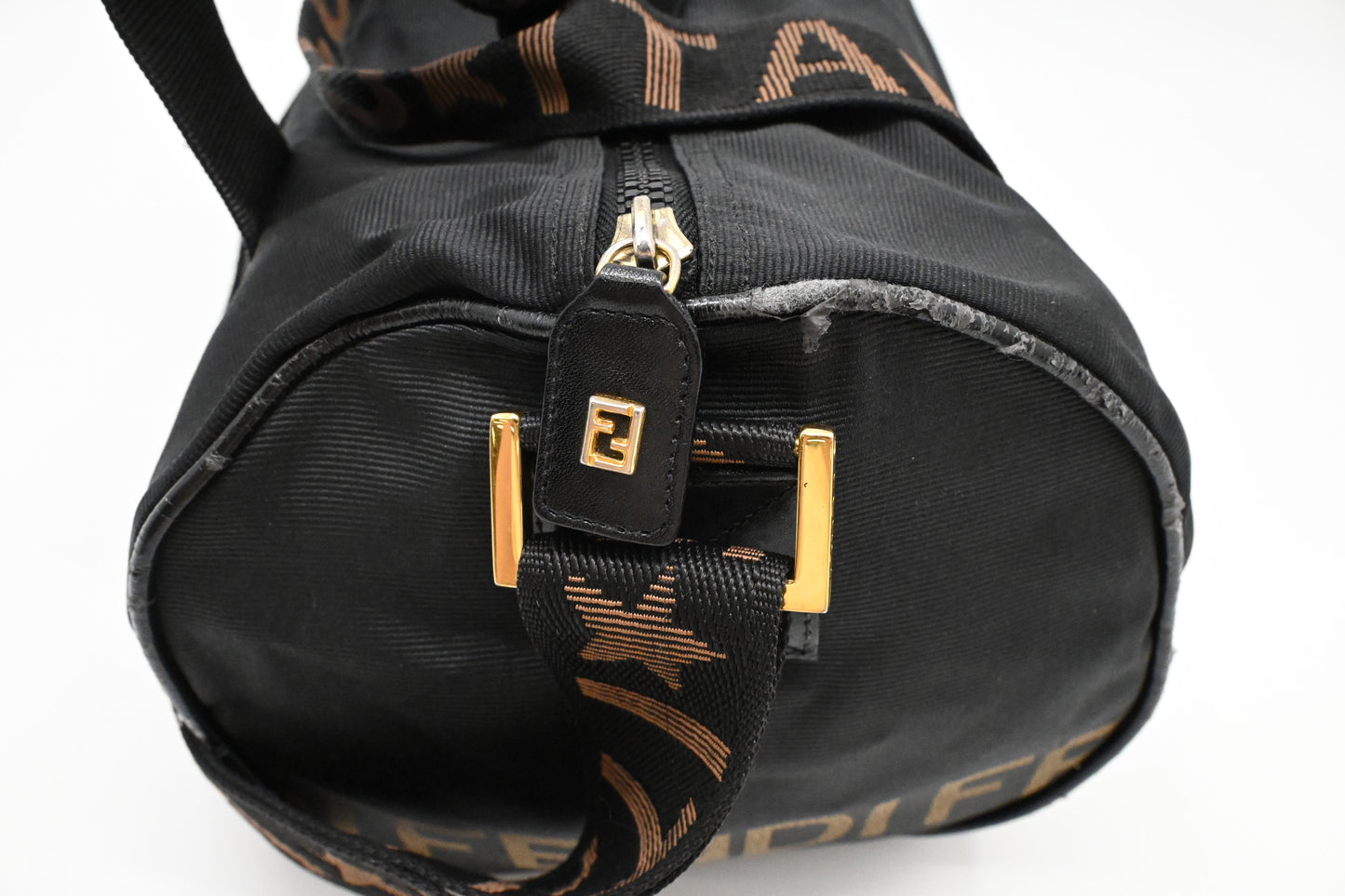 Fendi 2way Boston Bag in Black Canvas