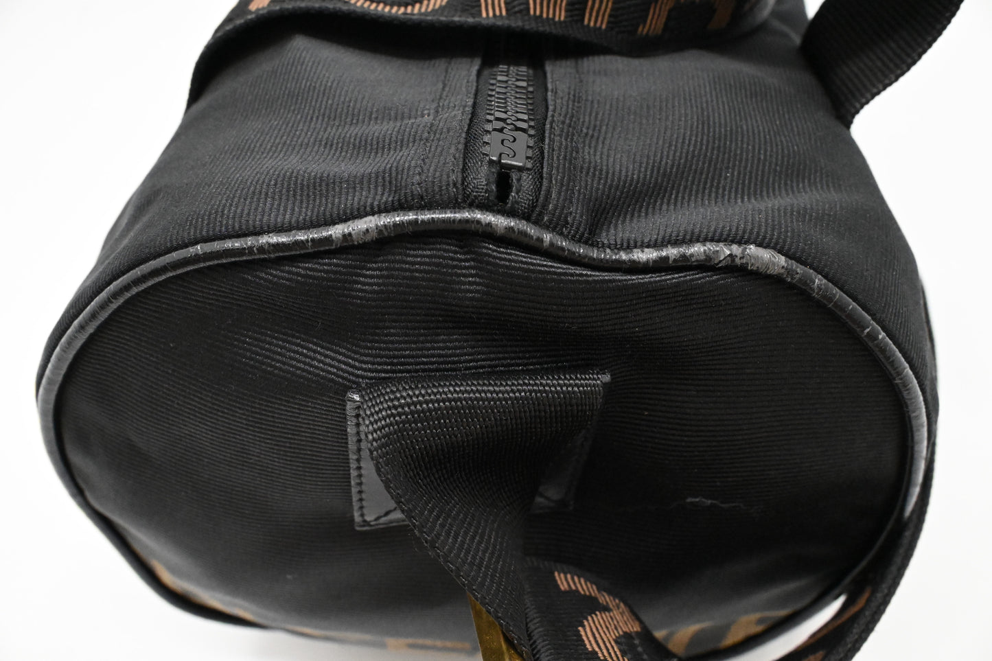 Fendi 2way Boston Bag in Black Canvas