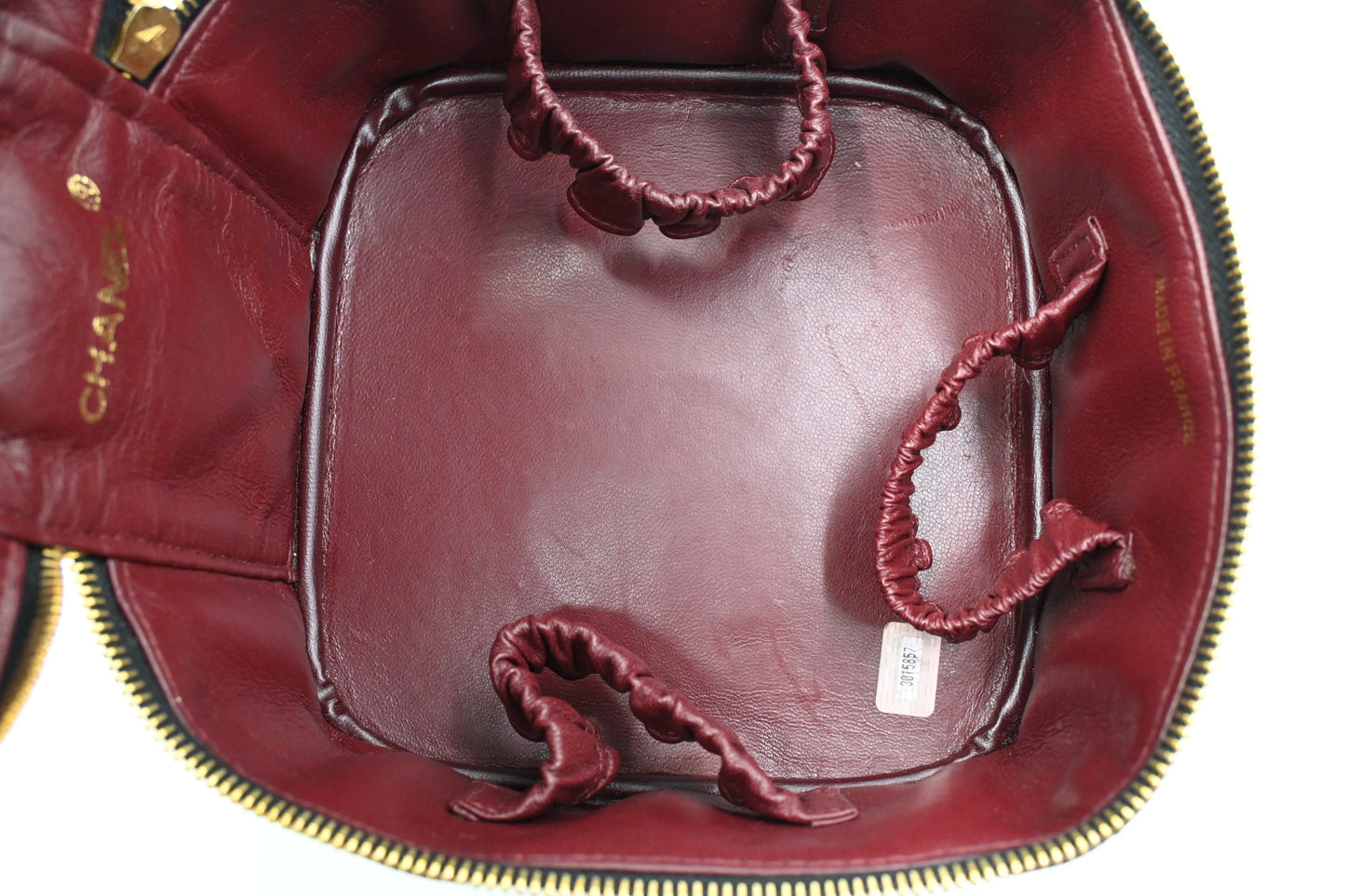 Chanel Vanity in Black Matelassé Leather