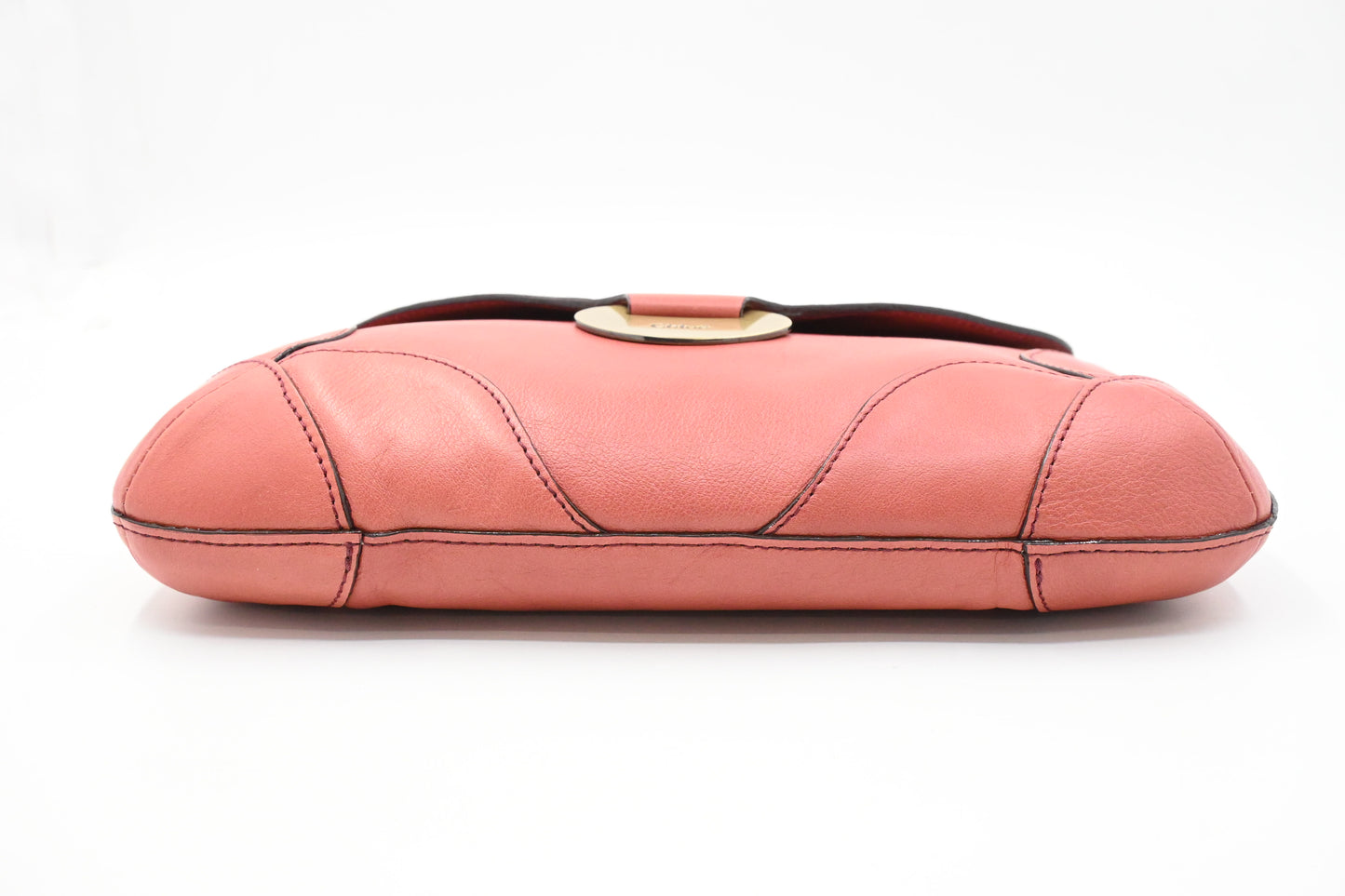 Chloe Shoulder Bag in Pink Leather