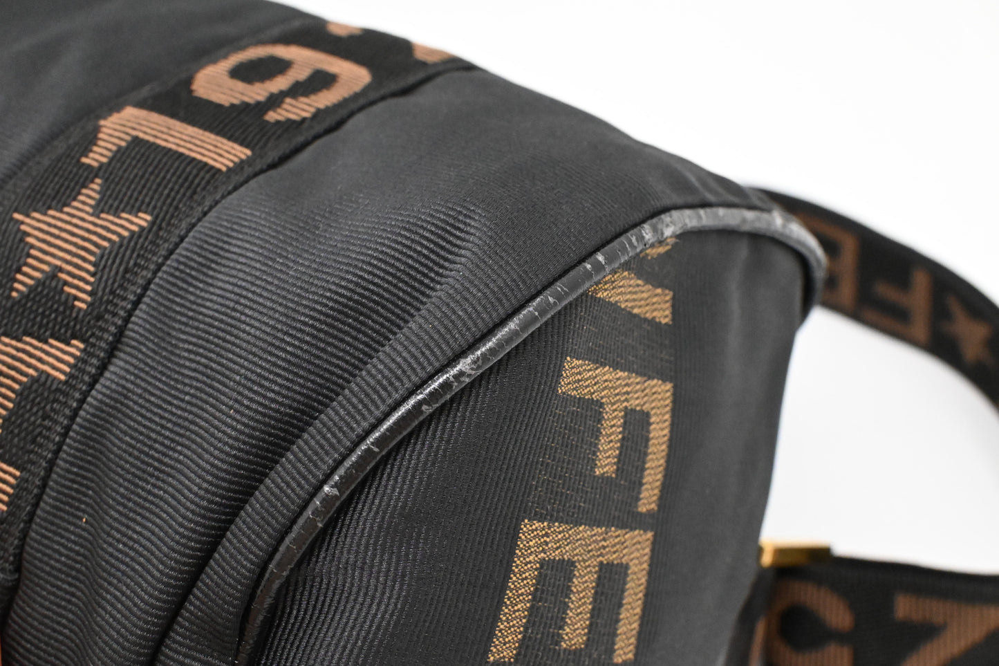 Fendi 2way Boston Bag in Black Canvas