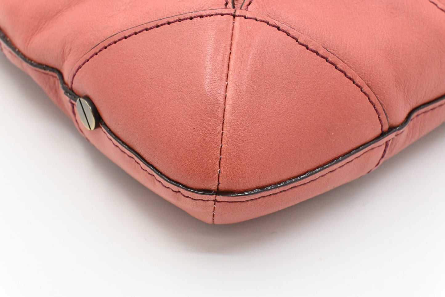 Chloe Shoulder Bag in Pink Leather