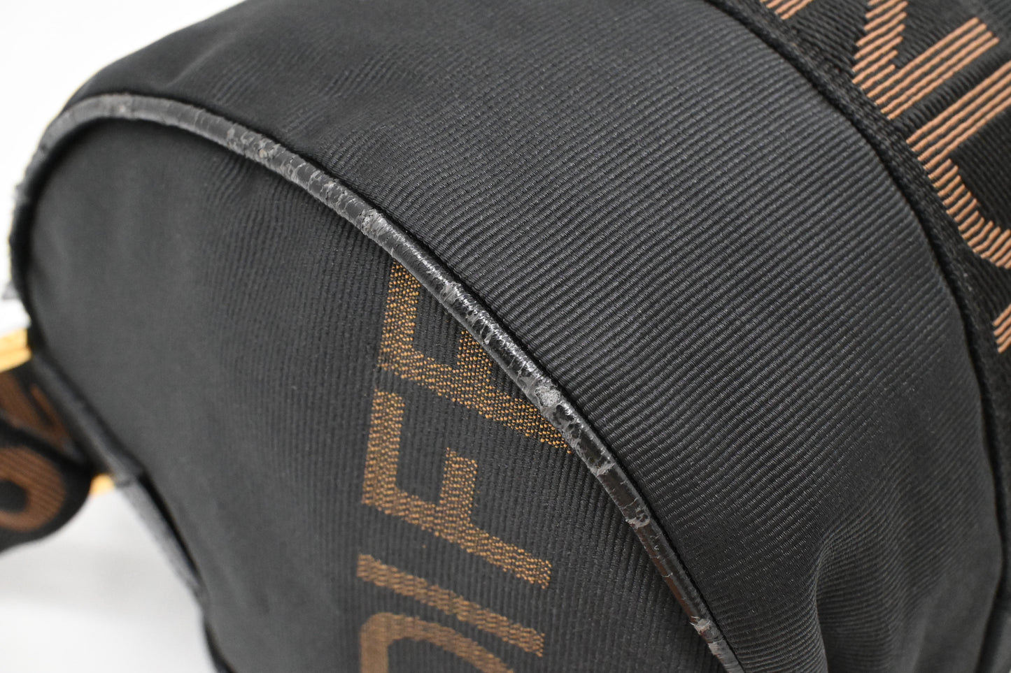 Fendi 2way Boston Bag in Black Canvas