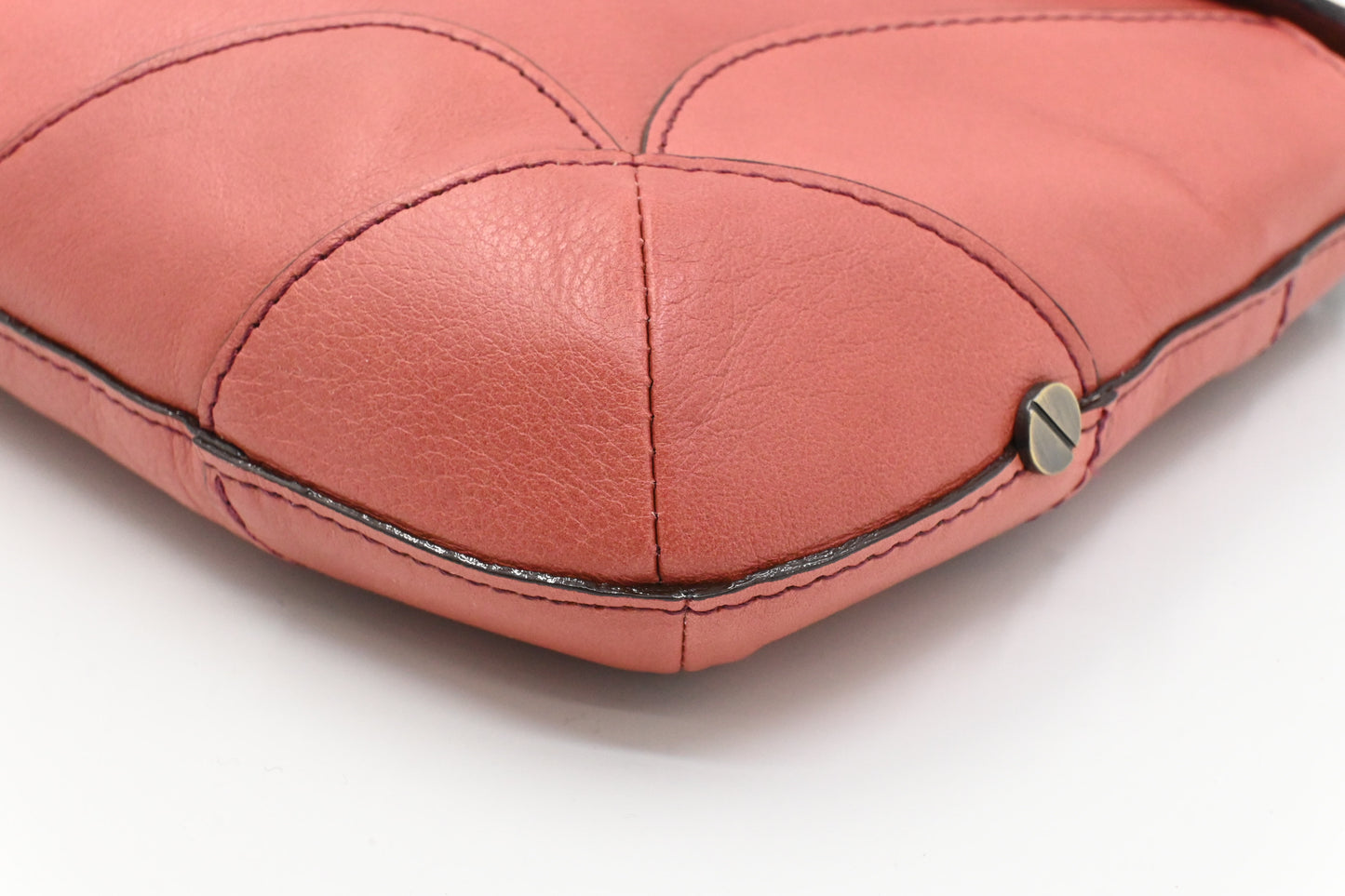 Chloe Shoulder Bag in Pink Leather
