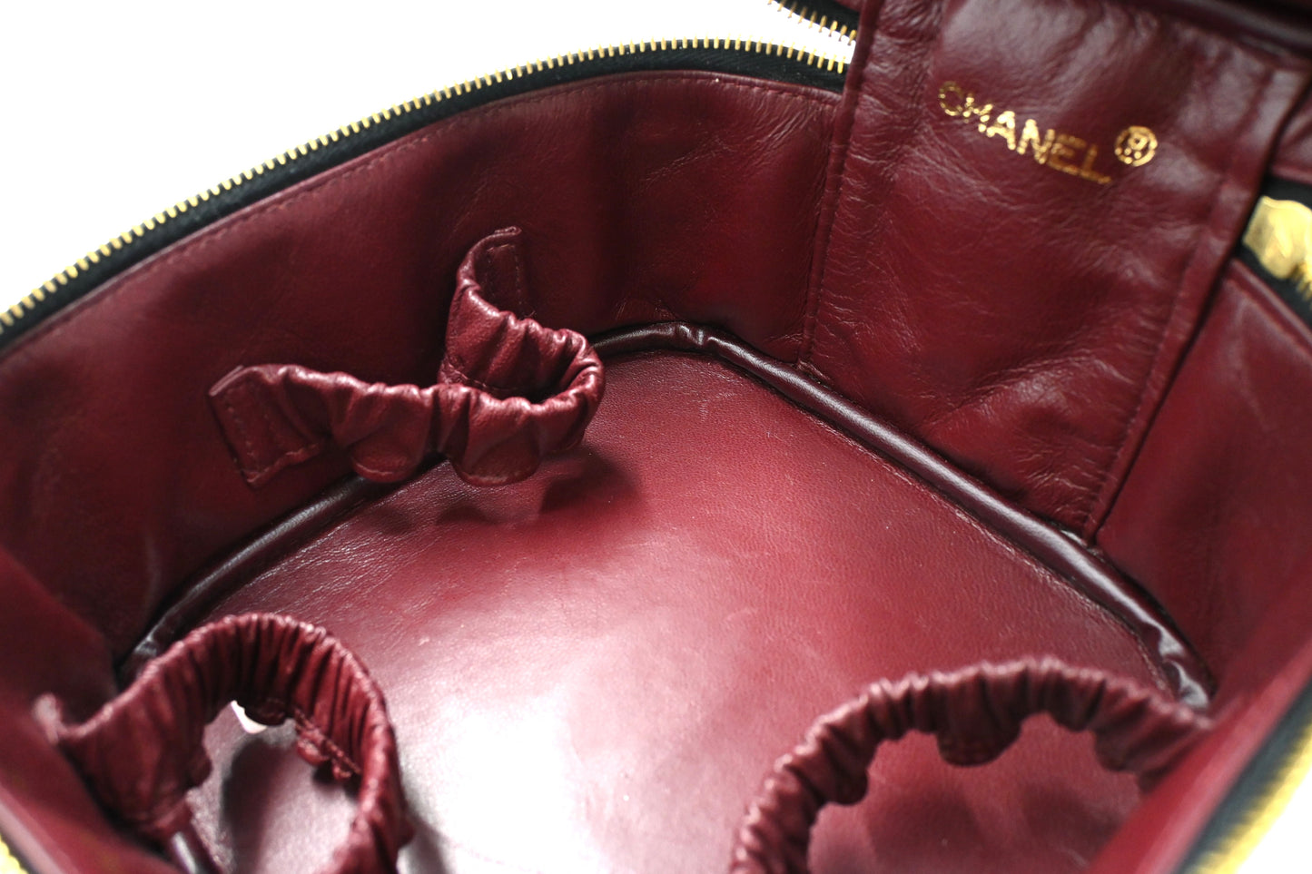 Chanel Vanity in Black Matelassé Leather