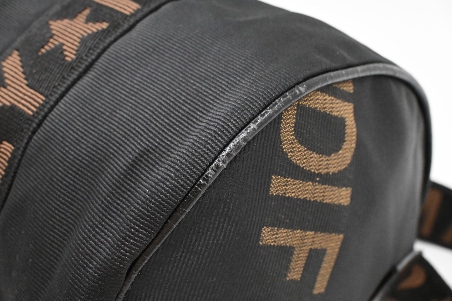 Fendi 2way Boston Bag in Black Canvas