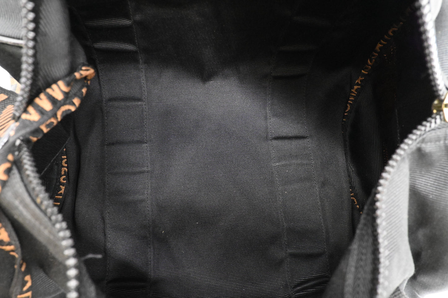 Fendi 2way Boston Bag in Black Canvas