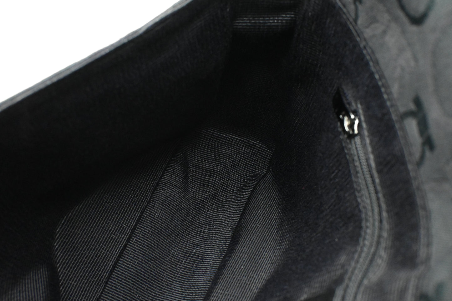 Ferragamo Shoulder Bag in Black Gancini Canvas
