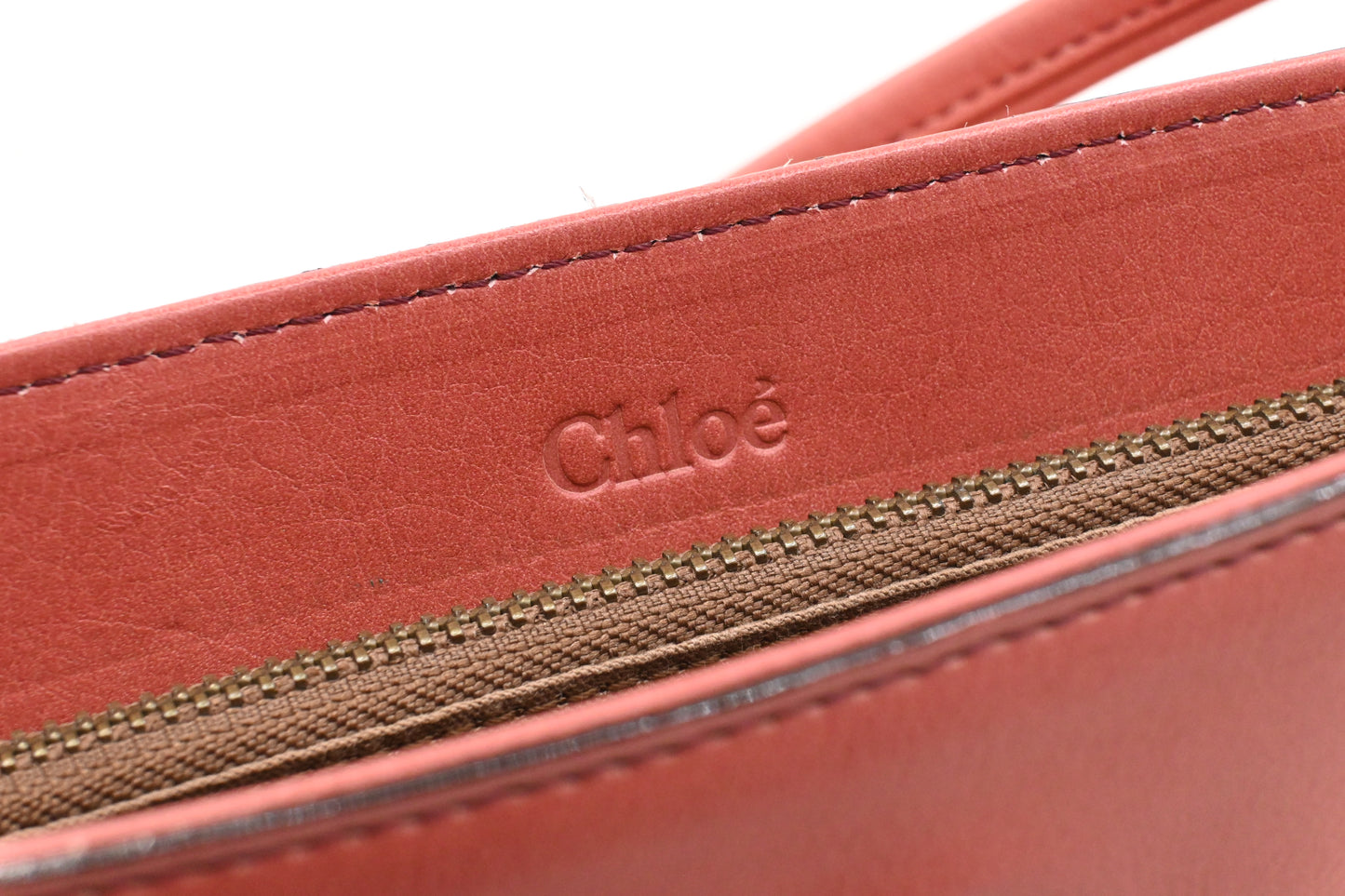 Chloe Shoulder Bag in Pink Leather