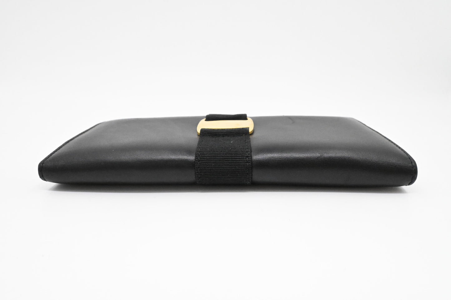 Ferragamo Long Wallet in Black Leather