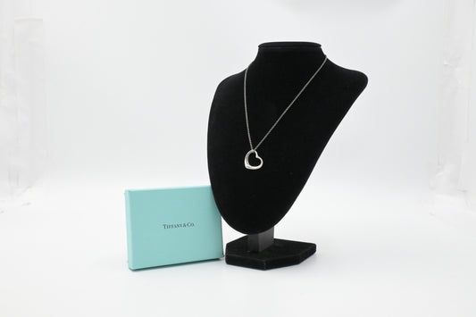Tiffany & Co. Open Heart Necklace in Sterling Silver