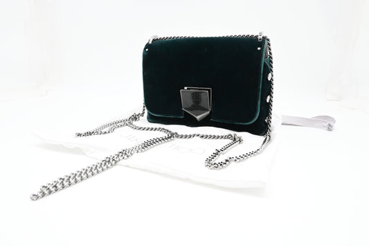 Jimmy Choo Lockett Petite in Teal Velvet
