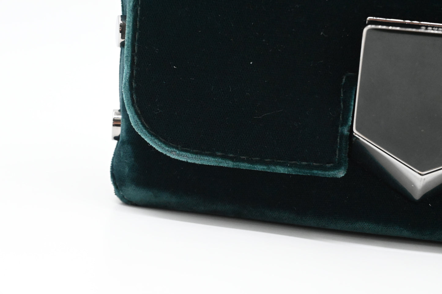 Jimmy Choo Lockett Petite in Teal Velvet
