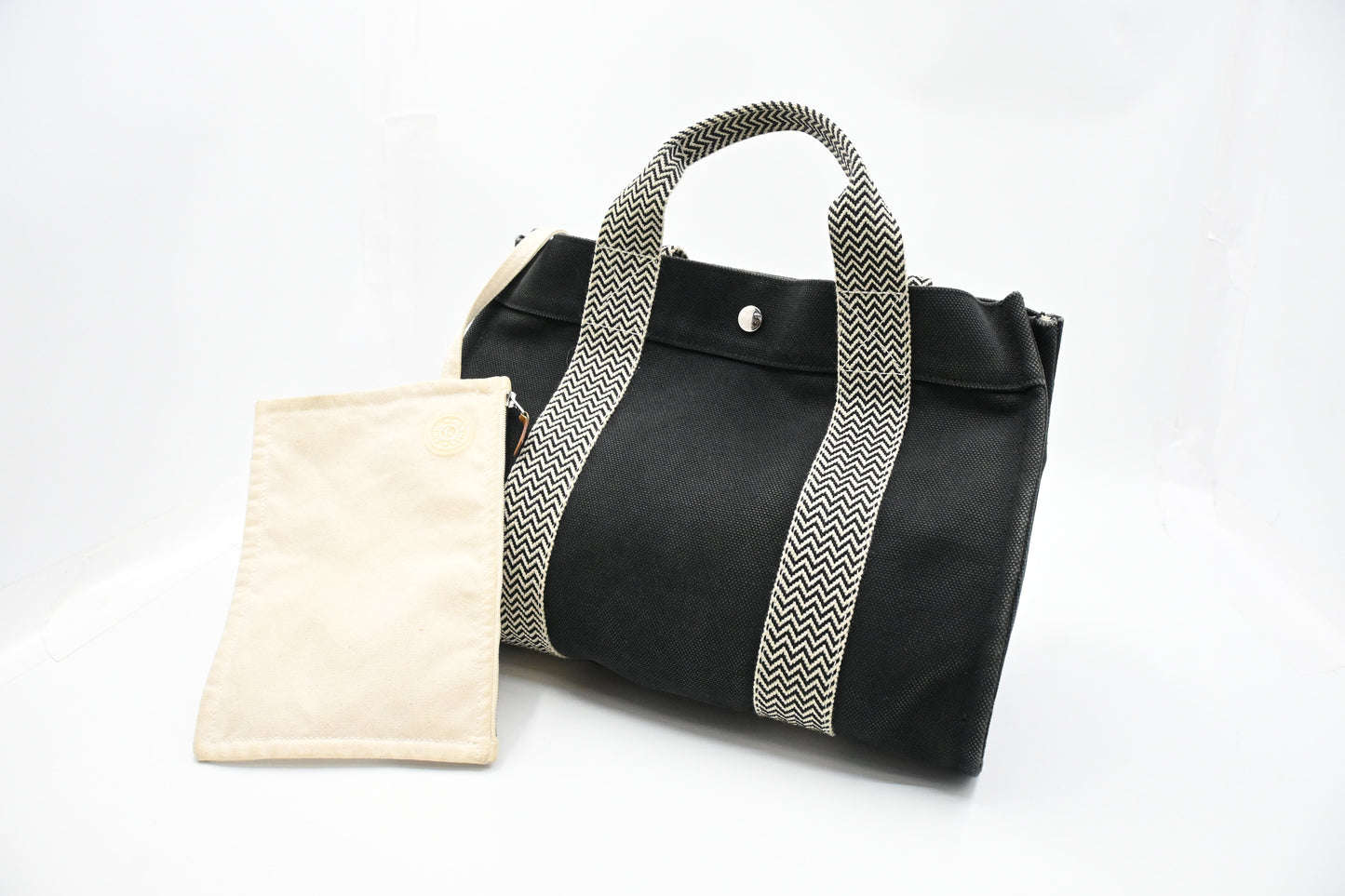 Hermes Cannes PM in Black Canvas