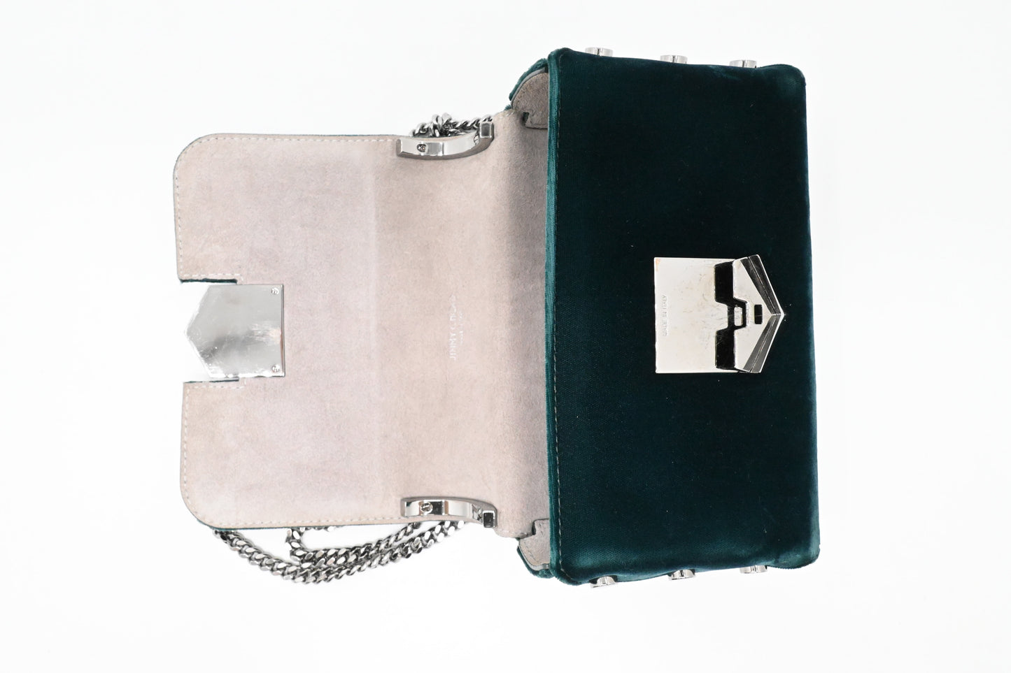 Jimmy Choo Lockett Petite in Teal Velvet