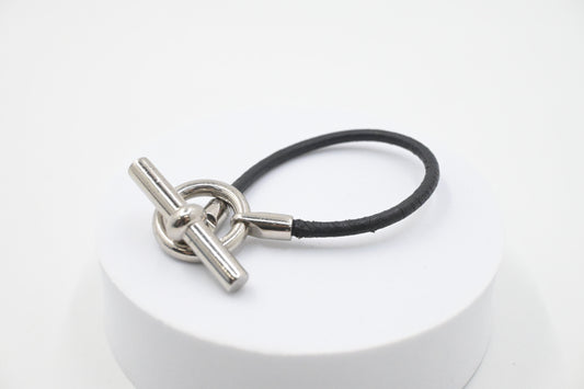 Hermes Bracelet in Black Leather