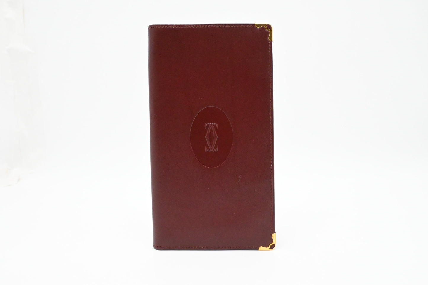Cartier Bifold Wallet in Burgundy Leather