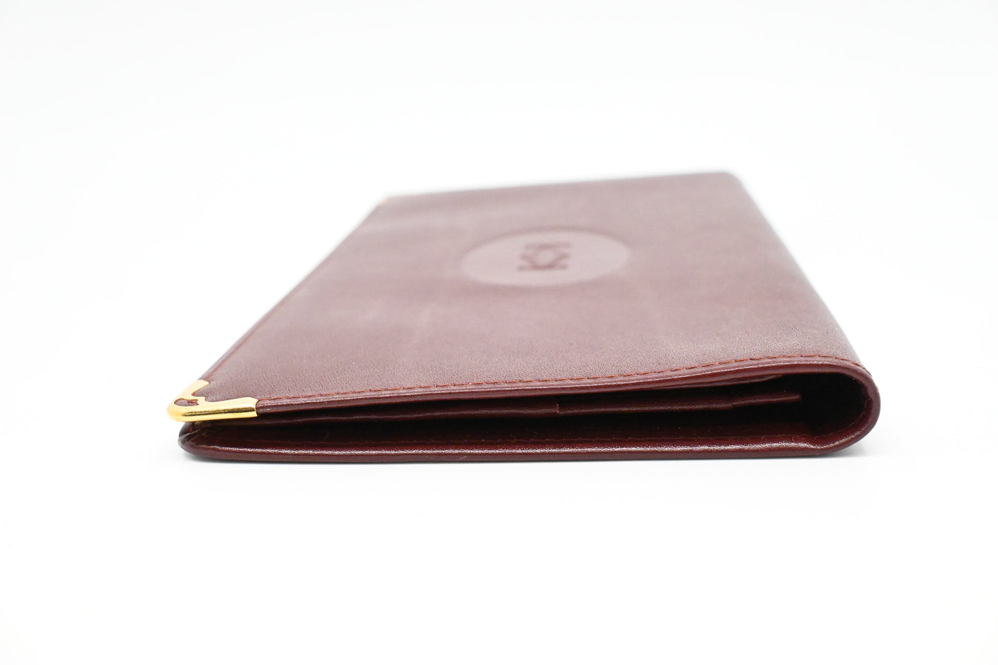 Cartier Bifold Wallet in Burgundy Leather
