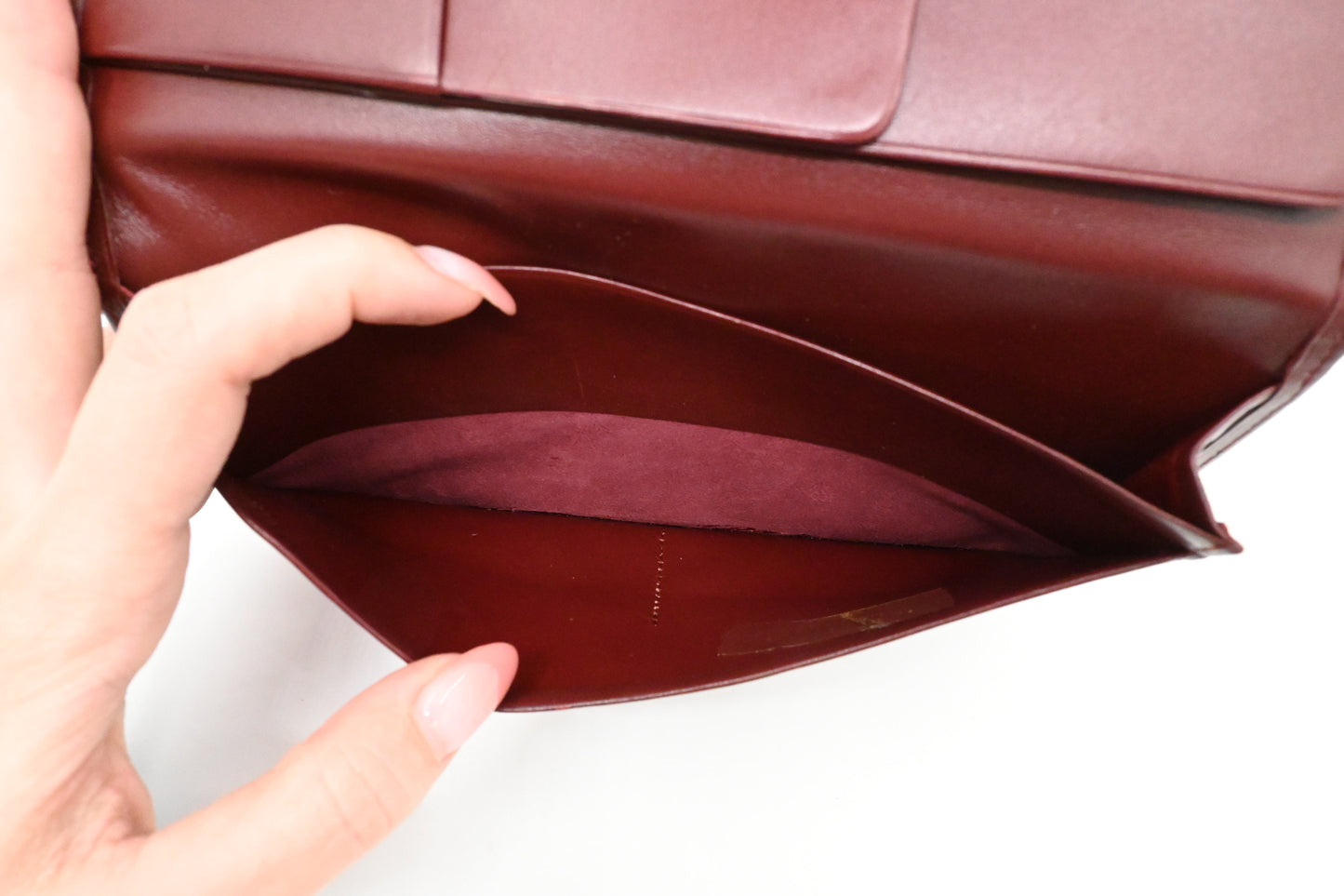 Cartier Bifold Wallet in Burgundy Leather