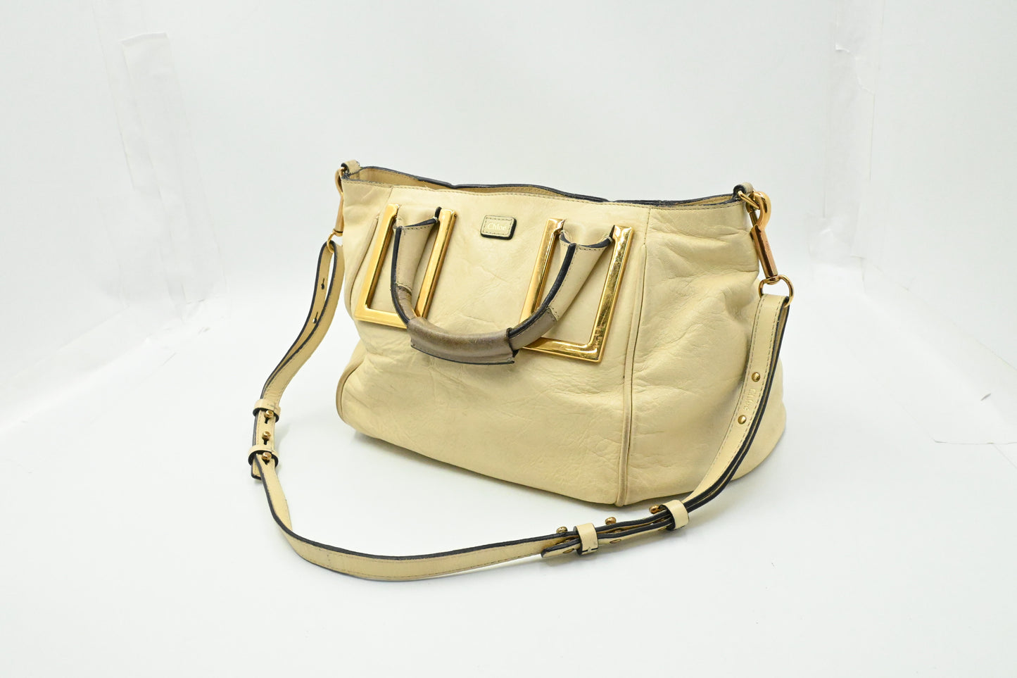 Chloe Ethel in Cream Leather