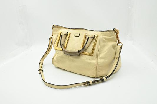 Chloe Ethel in Cream Leather