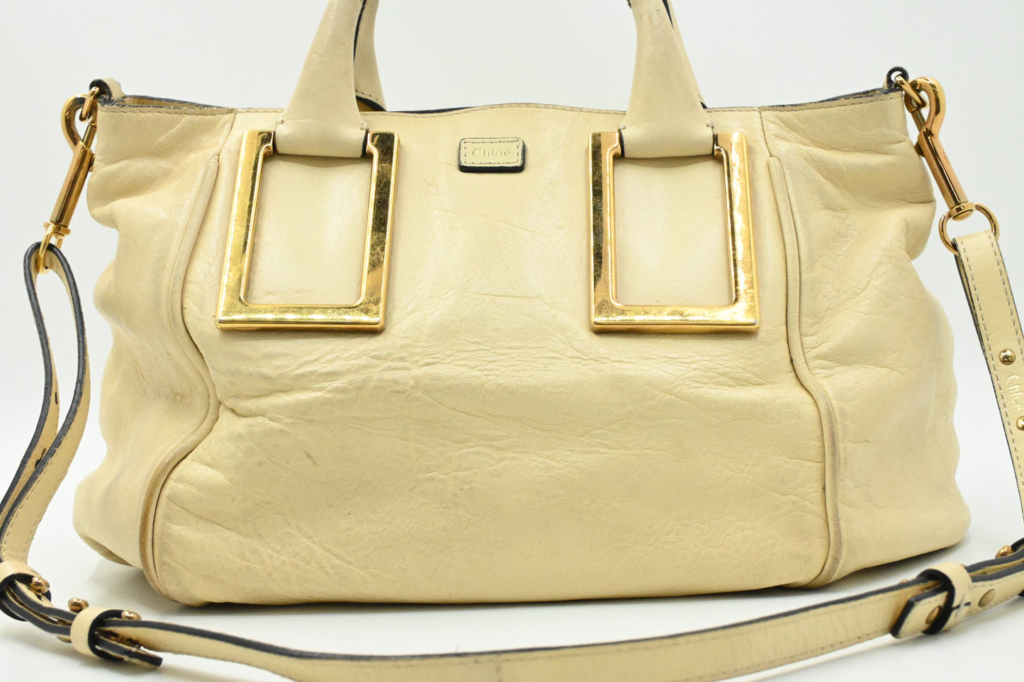 Chloe Ethel in Cream Leather