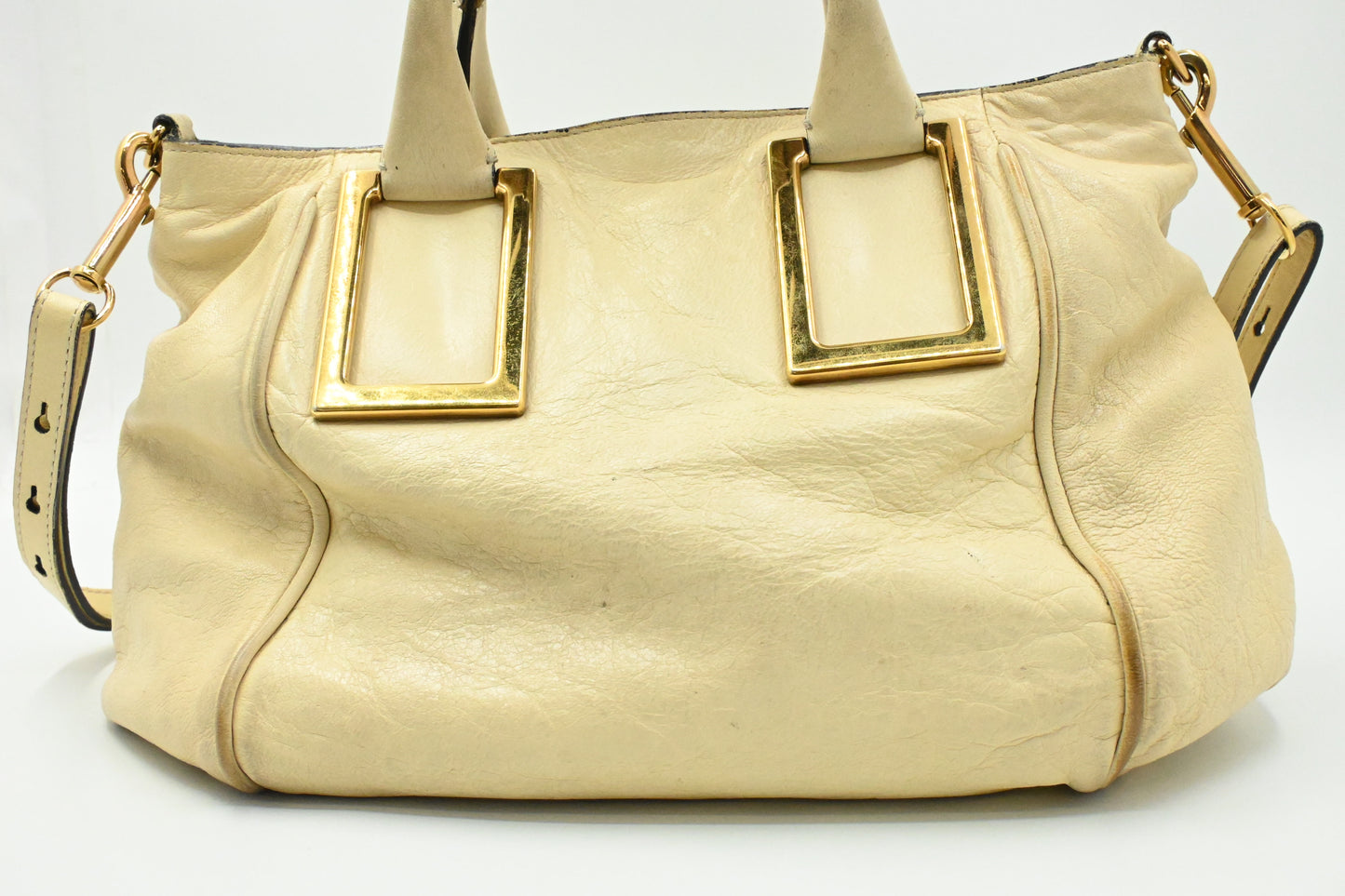Chloe Ethel in Cream Leather