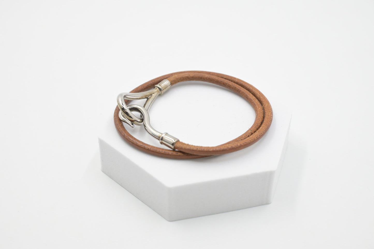 Hermes Jumbo Bracelet in Brown Leather