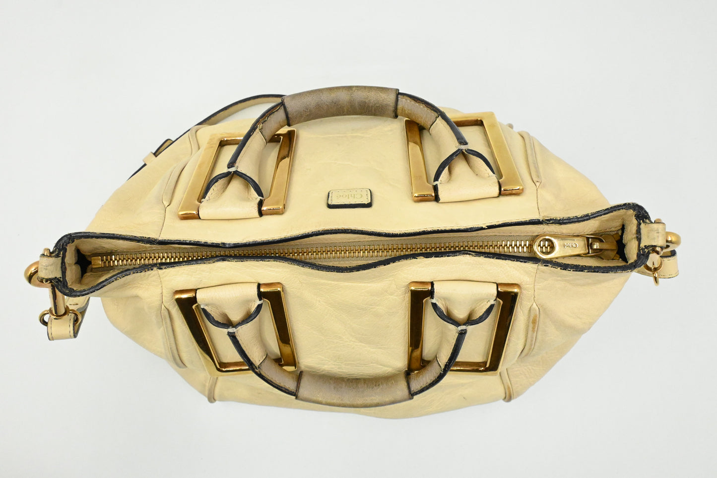 Chloe Ethel in Cream Leather