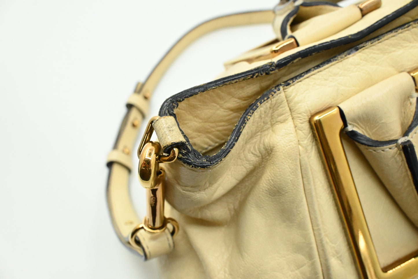 Chloe Ethel in Cream Leather