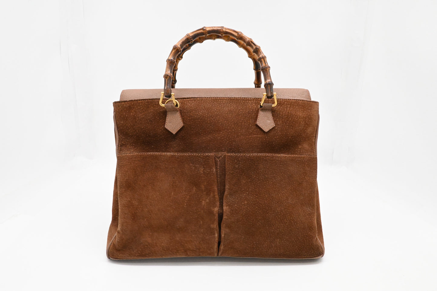 Gucci 2way Tote in Brown Suede Leather
