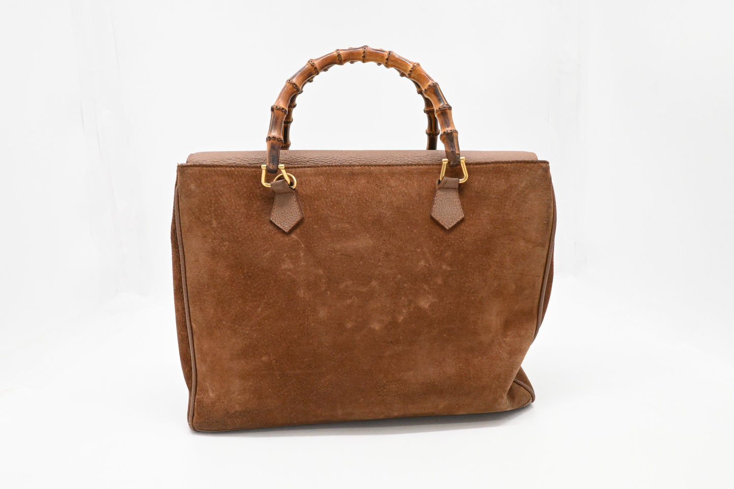 Gucci 2way Tote in Brown Suede Leather