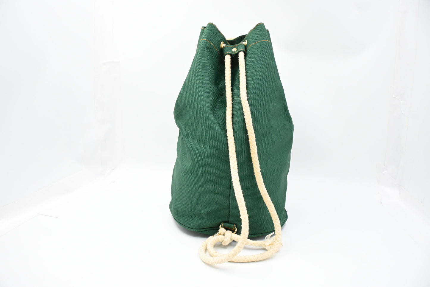 Hermes Eau de Cologne Bucket Shoulder Bag in Green Cotton Canvas