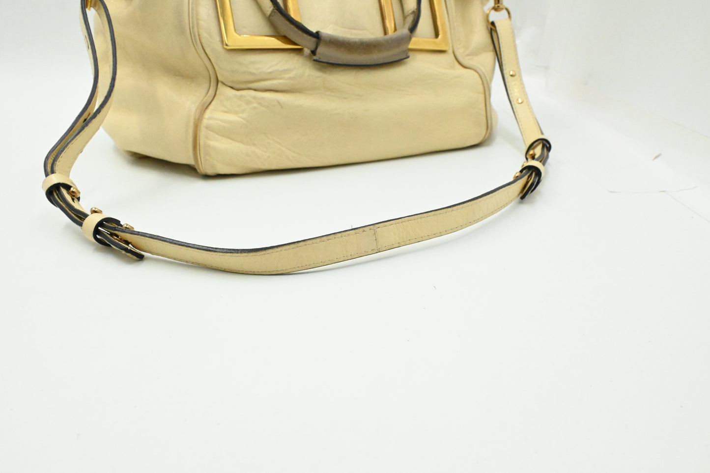 Chloe Ethel in Cream Leather