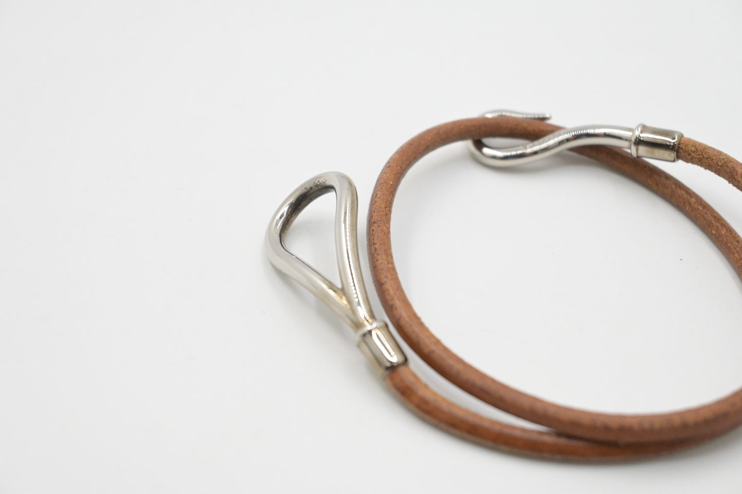 Hermes Jumbo Bracelet in Brown Leather