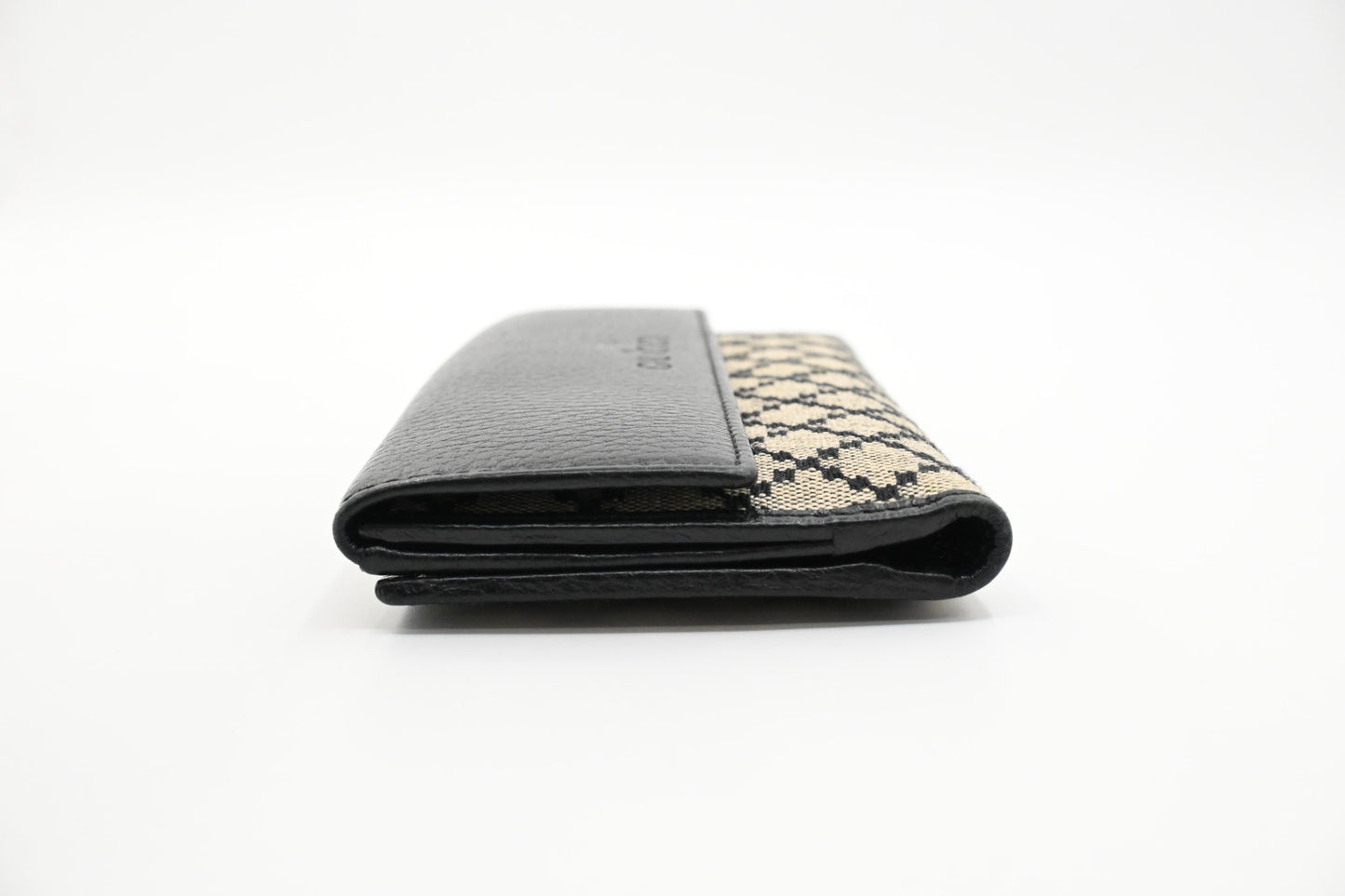 Gucci Long Wallet in Black Diamante Canvas and Leather